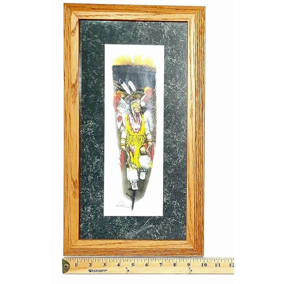 Native American Signed LE 4/200 Hopi Kachina Feather Painting Evans 18x10 HTF! - Picture 6 of 8